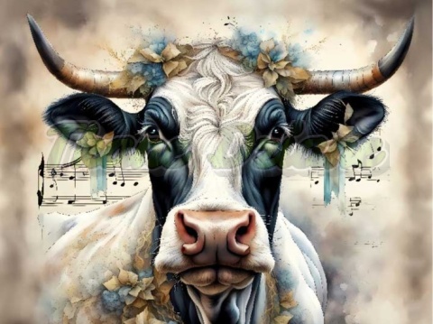 PANEL DRUKOWANY AKWARELOWA KROWA NR 8