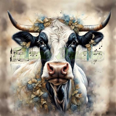 PANEL DRUKOWANY AKWARELOWA KROWA NR 8