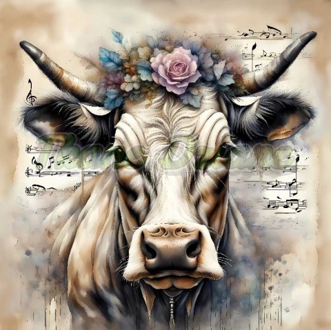 PANEL DRUKOWANY AKWARELOWA KROWA NR 10