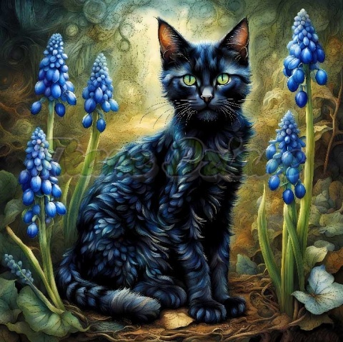 PANEL DRUKOWANY KOTY W KWIATACH NR 14