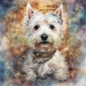 PANEL DRUKOWANY AKWARELOWE PSY - WESTIE NR 1