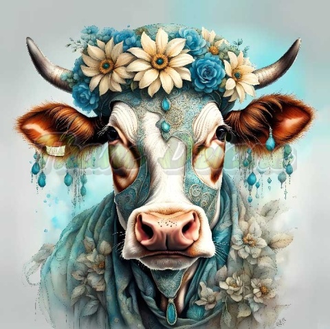 PANEL DRUKOWANY AKWARELOWA KROWA NR 1