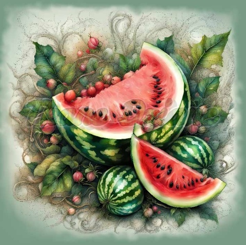 PANEL DRUKOWANY OWOCE- ARBUZ NR 7