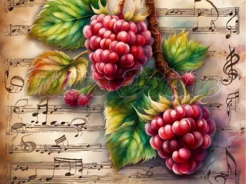 PANEL DRUKOWANY OWOCE- MALINY NR 2