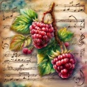 PANEL DRUKOWANY OWOCE- MALINY NR 2