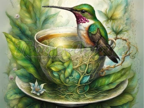 PANEL DRUKOWANY PTAKI Z FILIŻANKĄ NR 9