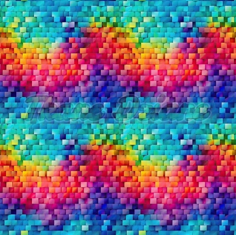 TKANINA DRUKOWANA GEOMETRYCZNA MOZAIKA NR 5