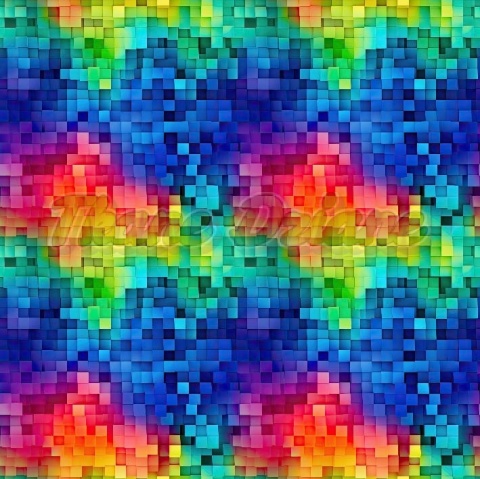 TKANINA DRUKOWANA GEOMETRYCZNA MOZAIKA NR 6