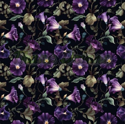 TKANINA DRUKOWANA KWIATY NR 17