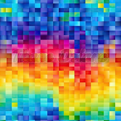 TKANINA DRUKOWANA GEOMETRYCZNA MOZAIKA NR 1