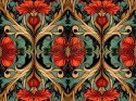 TKANINA DRUKOWANA ROŚLINNA MOZAIKA NR 5