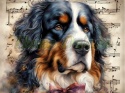 PANEL DRUKOWANY AKWARELOWE PSY -BERNEŃSKI PIES PASTERSKI NR 55