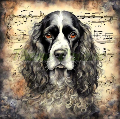 PANEL DRUKOWANY AKWARELOWE PSY -SPANIEL ANGIELSKI NR 56