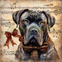 PANEL DRUKOWANY AKWARELOWE PSY -CANE CORSO NR 62