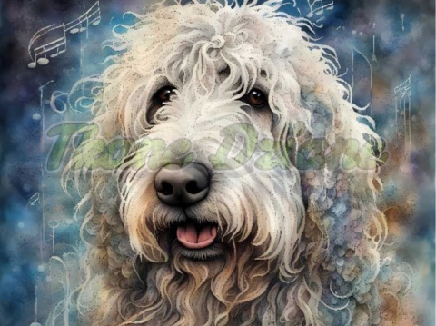 PANEL DRUKOWANY AKWARELOWE PSY -KOMONDOR NR 41