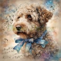 PANEL DRUKOWANY AKWARELOWE PSY -LAGOTTO ROMAGNIOLO NR 44