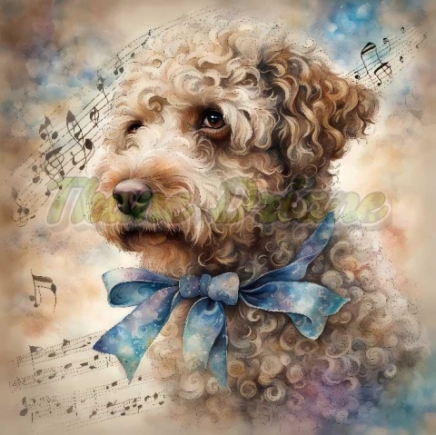 PANEL DRUKOWANY AKWARELOWE PSY -LAGOTTO ROMAGNIOLO NR 44