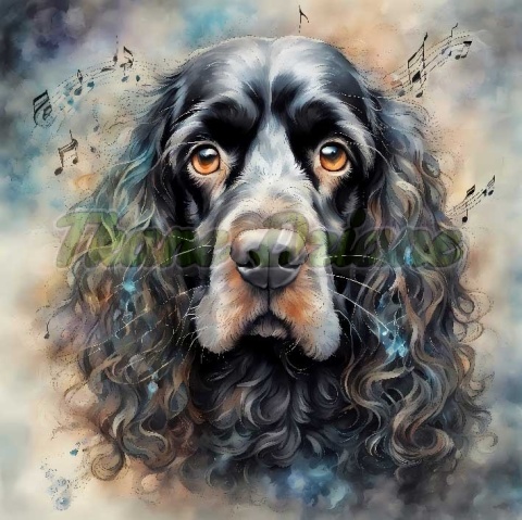 PANEL DRUKOWANY AKWARELOWE PSY -SPANIEL ANGIELSKI NR 45