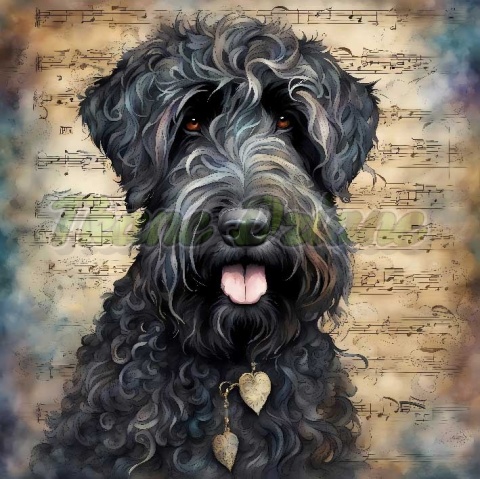 PANEL DRUKOWANY AKWARELOWE PSY -TERIER ROSYJSKI NR 59