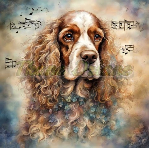 PANEL DRUKOWANY AKWARELOWE PSY -SPANIEL ANGIELSKI NR 46