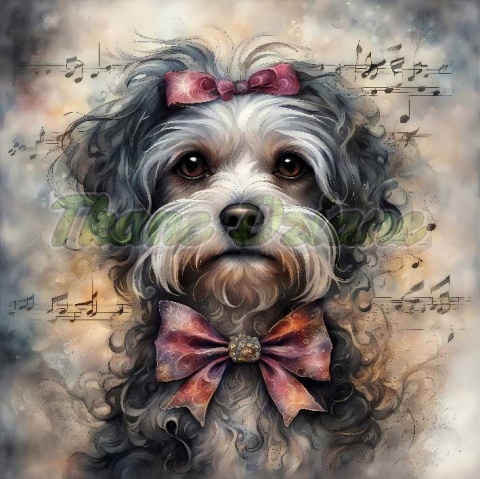 PANEL DRUKOWANY AKWARELOWE PSY -MALTAŃCZYK NR 57