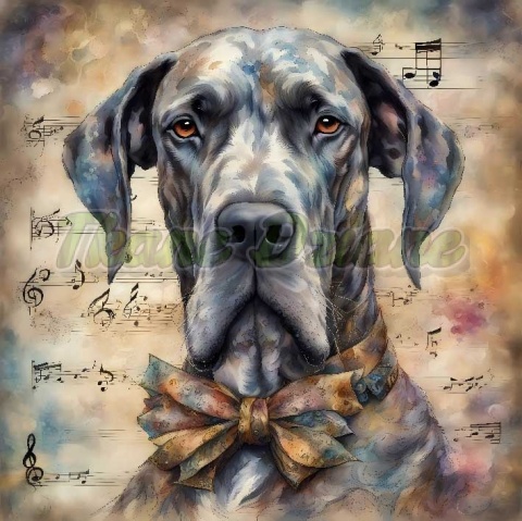 PANEL DRUKOWANY AKWARELOWE PSY -DOG NIEMIECKI NR 31