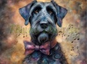 PANEL DRUKOWANY AKWARELOWE PSY -GIANT SCHNAUZER NR 36