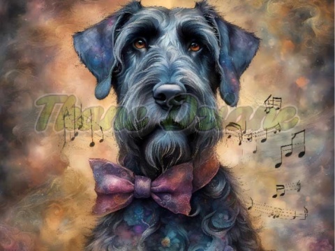PANEL DRUKOWANY AKWARELOWE PSY -GIANT SCHNAUZER NR 36