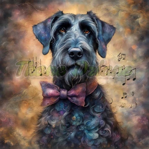 PANEL DRUKOWANY AKWARELOWE PSY -GIANT SCHNAUZER NR 36