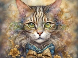 PANEL DRUKOWANY AKWARELOWY KOT - TONKIJSKI NR 2