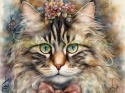 PANEL DRUKOWANY AKWARELOWY KOT - NORWESKI NR 10