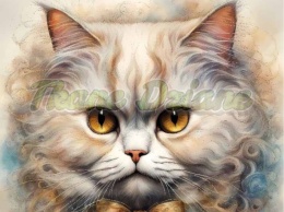 PANEL DRUKOWANY AKWARELOWY KOT - PERSKI NR 9