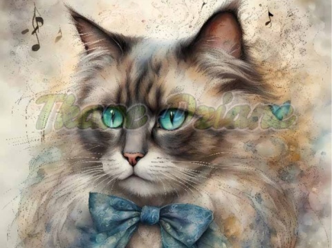 PANEL DRUKOWANY AKWARELOWY KOT - RAGDOLL NR 8