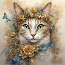 PANEL DRUKOWANY AKWARELOWY KOT - SNOWSHOE NR 3