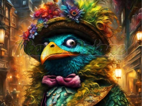 PANEL DRUKOWANY KOLOROWE PTAKI NR 3