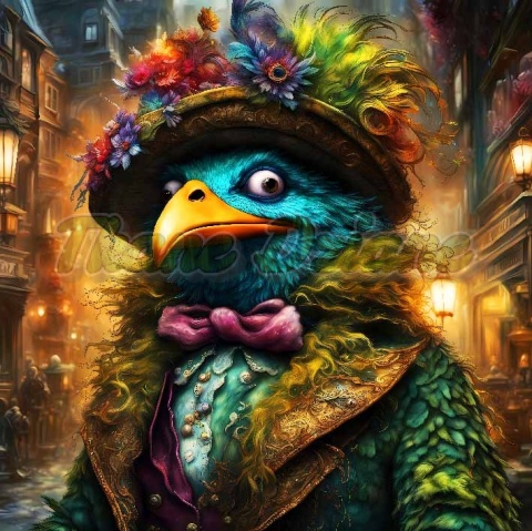 PANEL DRUKOWANY KOLOROWE PTAKI NR 3