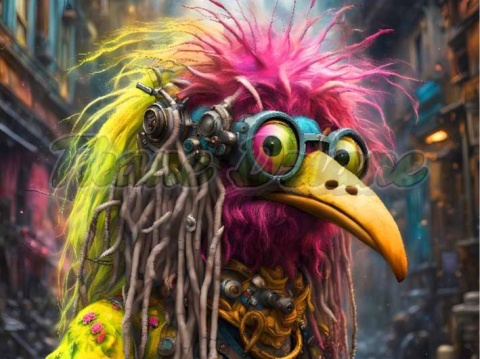 PANEL DRUKOWANY KOLOROWE PTAKI NR 8