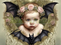 PANEL DRUKOWANY DZIECKO Z NIETOPERZEM NR 2