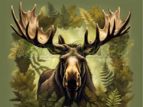 PANEL DRUKOWANY Z MCHU I PAPROCI- ŁOŚ