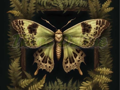 PANEL DRUKOWANY Z MCHU I PAPROCI- ĆMA