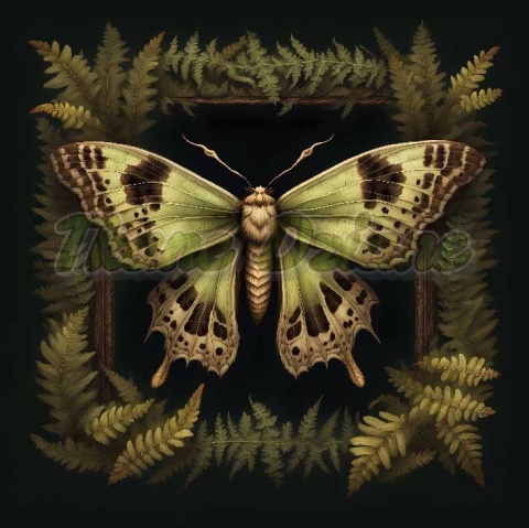 PANEL DRUKOWANY Z MCHU I PAPROCI- ĆMA