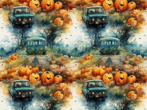 TKANINA DRUKOWANA HALLOWEEN NR 2