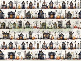 TKANINA DRUKOWANA HALLOWEEN NR 4