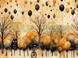 TKANINA DRUKOWANA HALLOWEEN NR 1