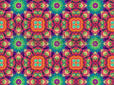 TKANINA DRUKOWANA KALEJDOSKOP NR 6