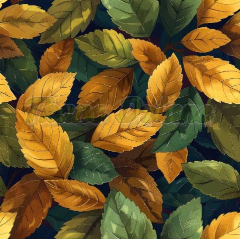 TKANINA DRUKOWANA LIŚCIE NR 4