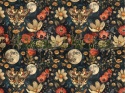 TKANINA DRUKOWANA MOTYLE I KWIATY NR 3