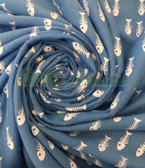 JERSEY SZKIELET RYBKI 166 x 196 cm