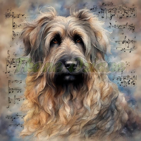 PANEL DRUKOWANY AKWARELOWE PSY -BRIARD NR 76