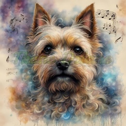 PANEL DRUKOWANY AKWARELOWE PSY -CAIRN TERRIER NR 72
